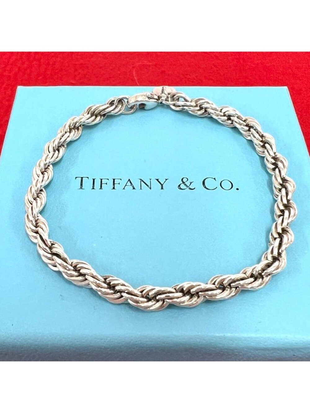 Tiffany & Co Vintage Twisted Rope Bracelet 925 Sterling Silver